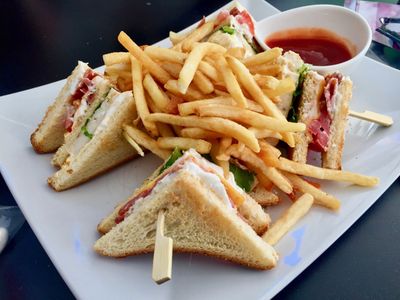 Club Sandwich v kavárně v Agios Nikitas | Hotel Odyssey Lefkada