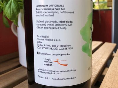 Pivo Jasminum Officinale - American India Pale Ale - 3